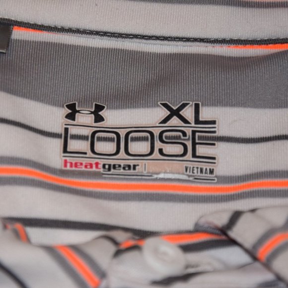 Under Armour Heatgear Loose Striped Polo size XL - Picture 5 of 9